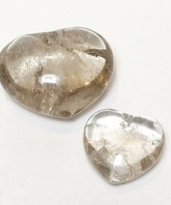 Natural crystals: Cut and polished Smokey Quartz hearts