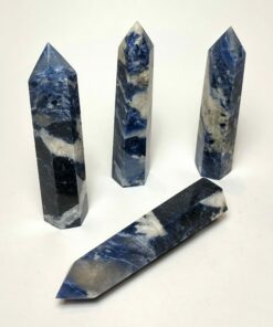 Natural crystal: Sodalite cut and polished generators (approx. 10x2cm)