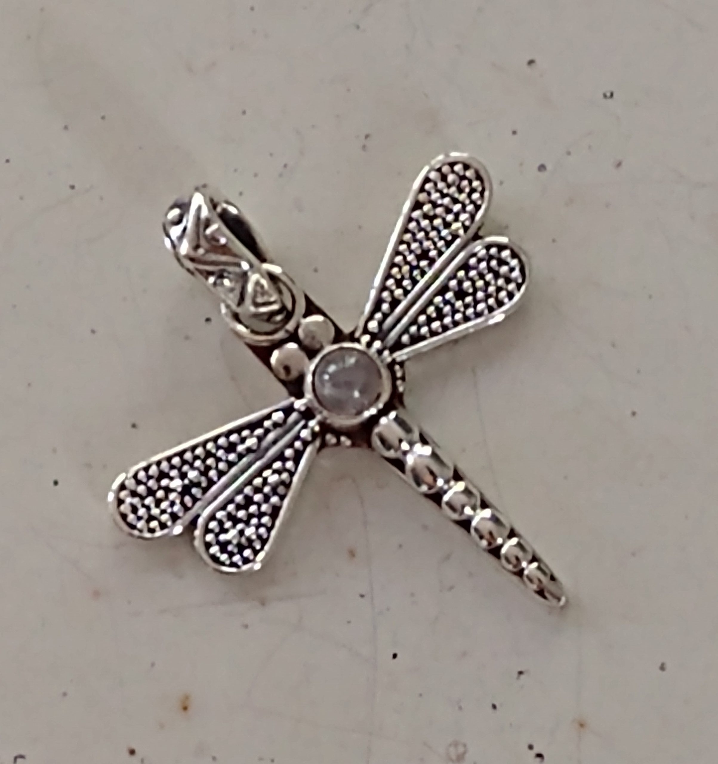 Pendant: Cut & Polished Rose Quartz Crystals Set in Sterling Silver