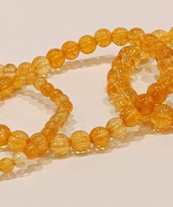 Stretch Bracelets: Citrine 4mm, 6mm, & 8mm Round Beads