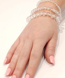 Alternative view of Stretch Bracelets: Clear Quartz 4mm, 6mm, & 8mm Round Beads