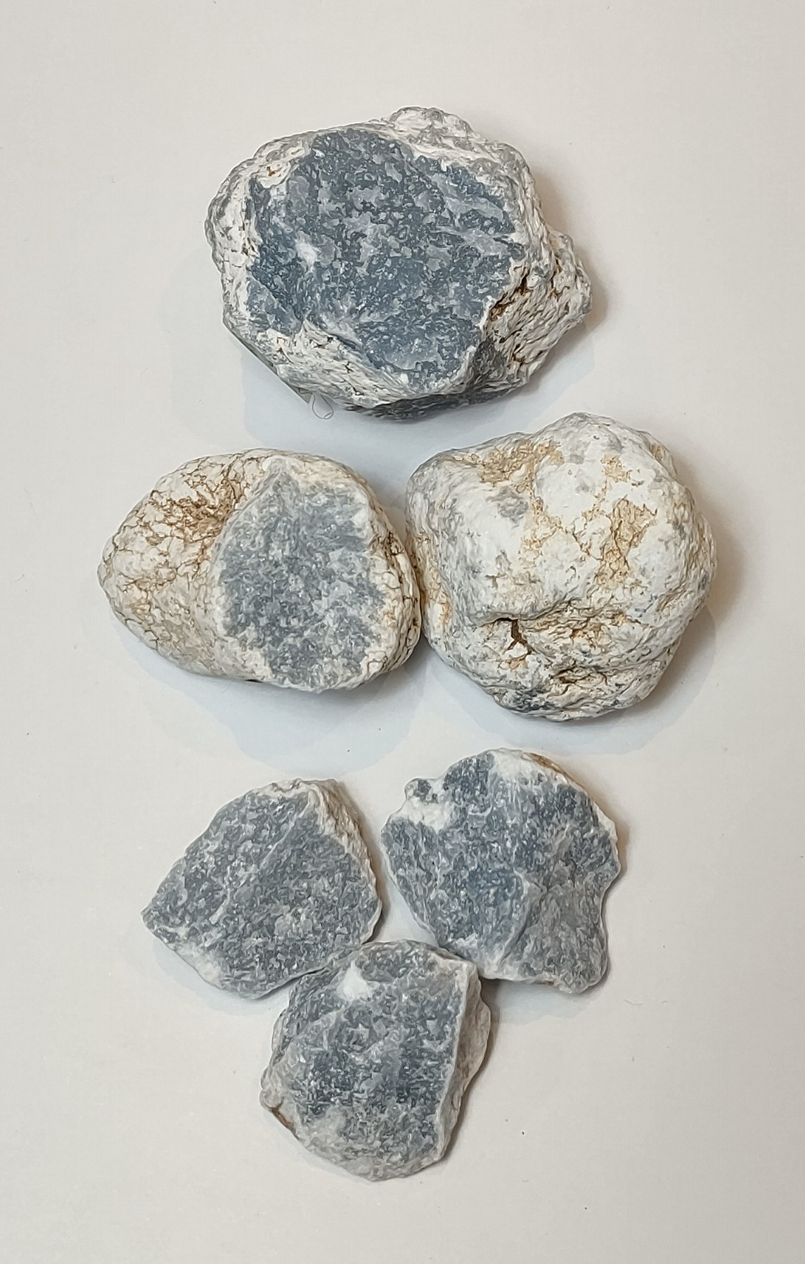 Natural Crystals: Angelite Geode/Chunks