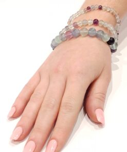 Alternative view of Stretch Bracelets: Fluorite 4mm, 6mm, & 8mm Round Beads