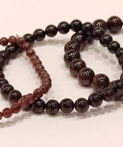 Stretch Bracelets: Garnet 4mm, 6mm, & 8mm Round Beads