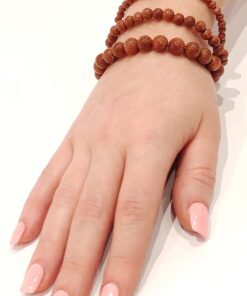 Alternative view of Stretch Bracelets: Goldstone 4mm, 6mm, & 8mm Round Beads