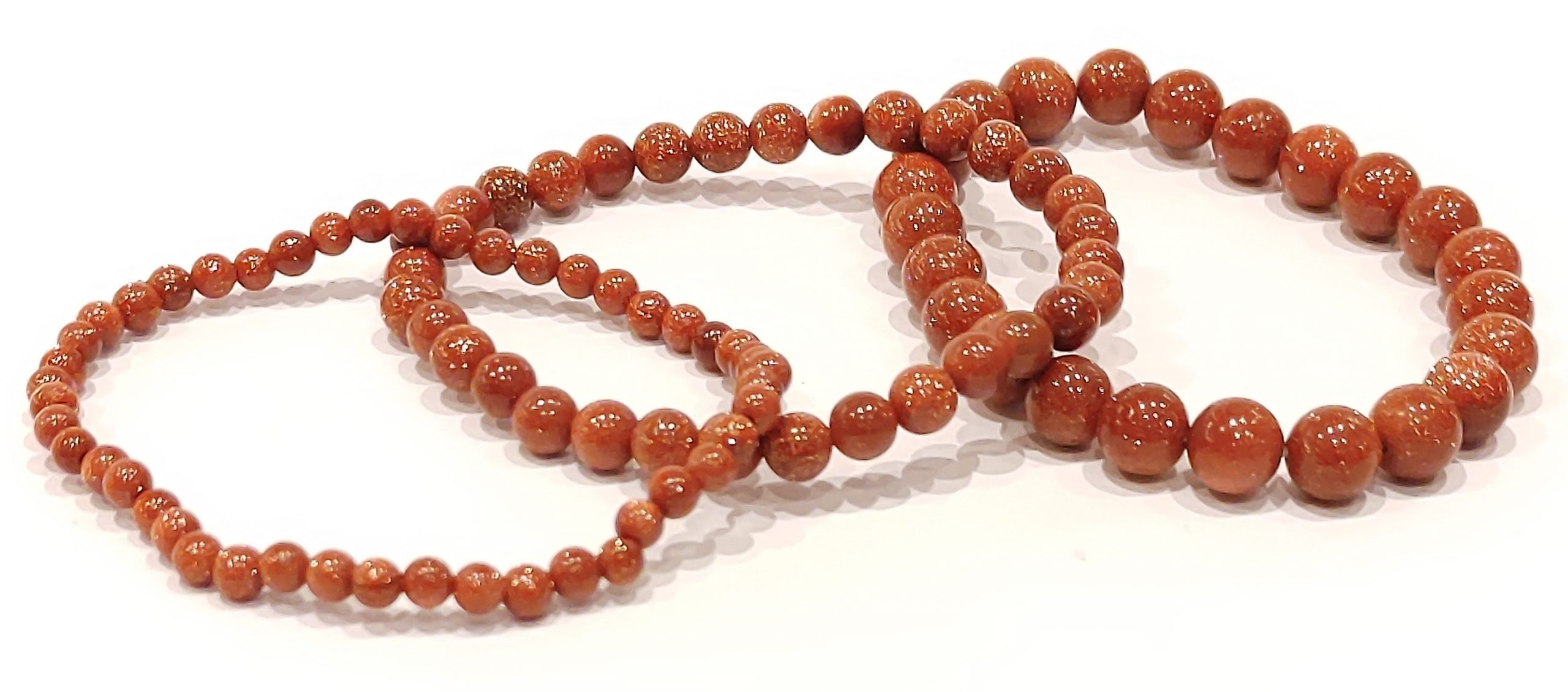 Stretch Bracelets: Goldstone 4mm, 6mm, & 8mm Round Beads - Image 3