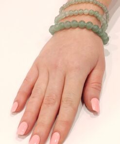 Alternative view of Stretch Bracelets: Green Aventurine 4mm, 6mm, & 8mm Round Beads