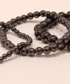 Stretch Bracelets: Haematite (hematite) 4mm, 6mm, & 8mm Round Beads