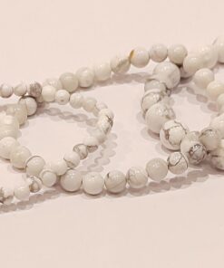 Stretch Bracelets: Howlite 4mm, 6mm, & 8mm Round Beads