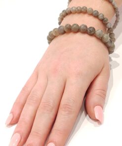 Alternative view of Stretch Bracelets: Labradorite 4mm, 6mm, & 8mm Round Beads