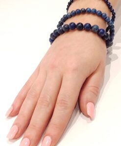 Alternative view of Stretch Bracelets: Lapis Lazuli 4mm, 6mm, & 8mm Round Beads