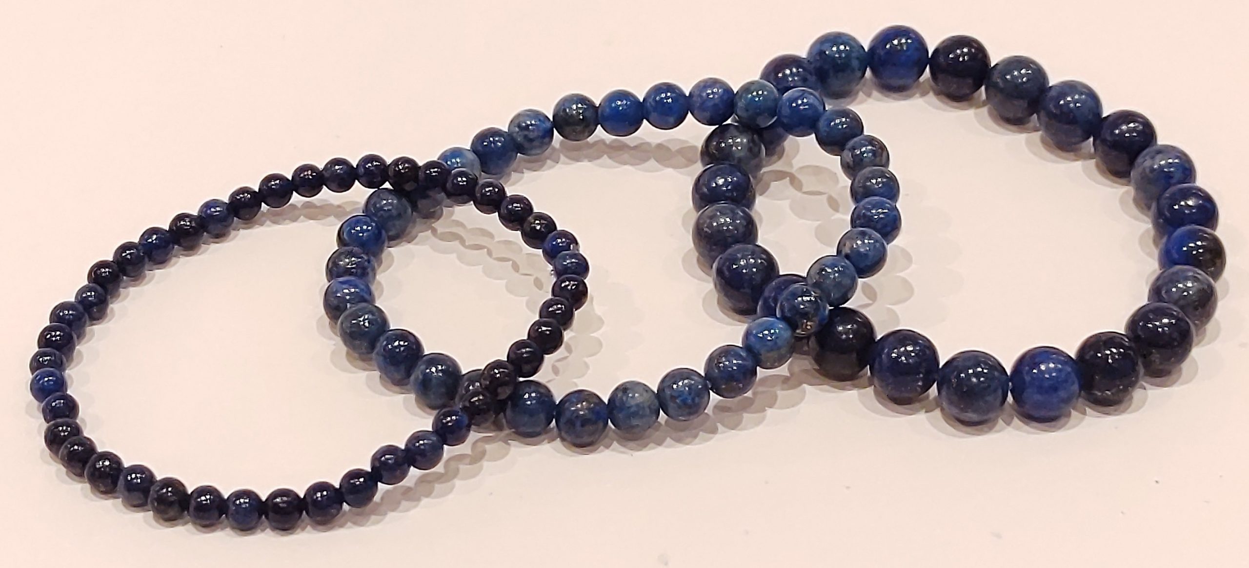 Stretch Bracelets: Lapis Lazuli 4mm, 6mm, & 8mm Round Beads