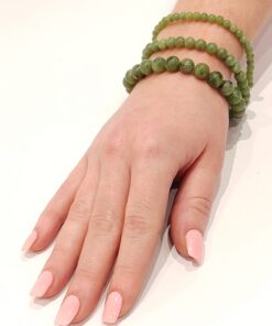Alternative view of Stretch Bracelets: Jade (Nephrite) 4mm, 6mm, & 8mm Round Beads
