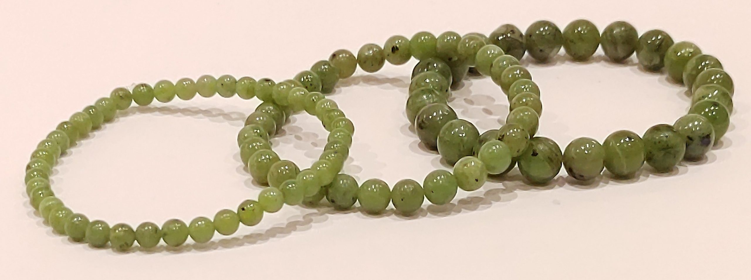 Stretch Bracelets: Jade (Nephrite) 4mm, 6mm, & 8mm Round Beads - Image 3