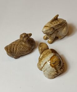 Natural Crystal: Hand Carved & Polished Picture Jasper Animals