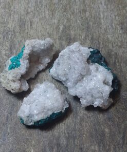 Natural Crystals: Dioptase in Clear Quartz