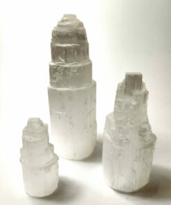 Natural crystals: Selenite towers cut base