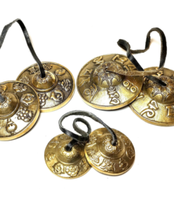 Cymbals: auspicious symbols brass design
