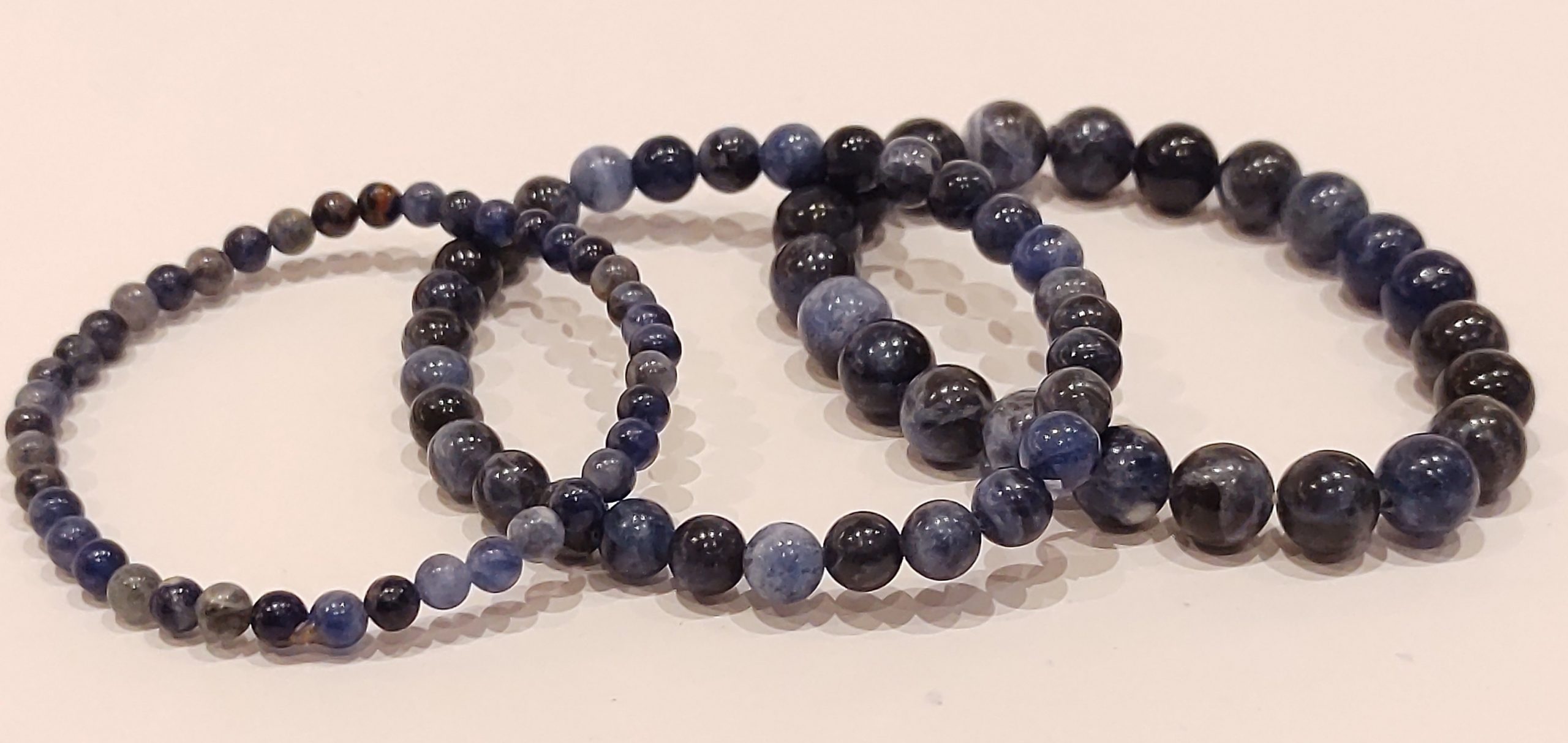 Stretch Bracelets: Blue Aventurine 4mm, 6mm, & 8mm Round Beads - Image 3