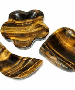 Natural crystal: hand carved and polished Tiger Eye bowls