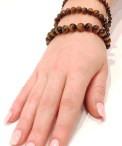 Alternative view of Stretch Bracelets: Tiger Eye 4mm, 6mm, & 8mm Round Beads