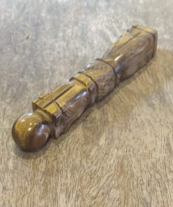 Natural Crystal: Hand Carved & Polished Tiger Eye Wand (Approx 13x2cm)