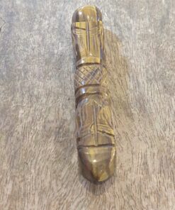 Alternative view of Natural Crystal: Hand Carved & Polished Tiger Eye Wand (Approx 13x2cm)