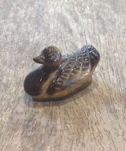 Natural Crystal: Hand Carved & Polished Tiger Eye Duck (Approx 3.5x2x1cm)