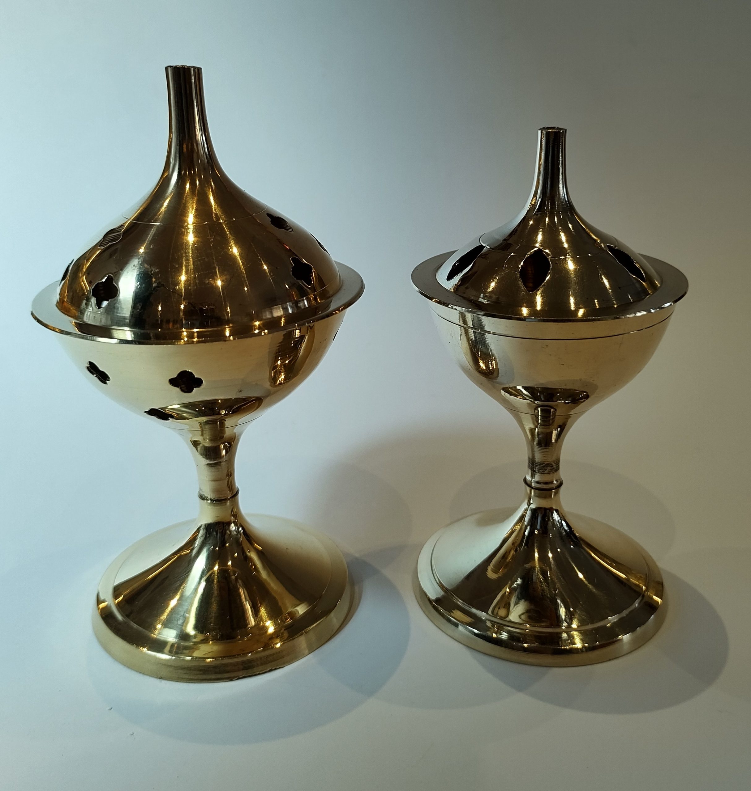 Charcoal Burners: Brass on Stand