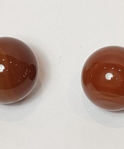 Natural Crystal: Cut & Polished Carnelian Spheres (Approx 3cm)