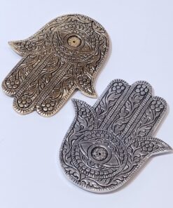 Incense Holders: Anodised Aluminium Hamsa 13.5cm