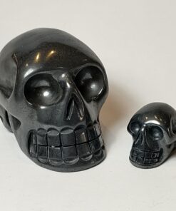 Natural Mineral: Hand Carved Hematite Skull (Available in Two Sizes)